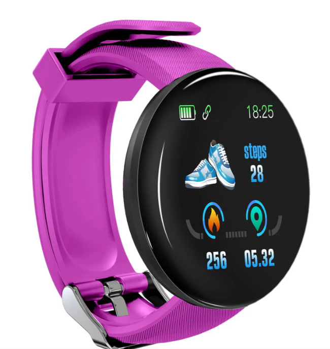 D18S Round Screen art bracelet, color screen, blue watch, step counting, sleep monitoring, heart rate, sports bracelet
