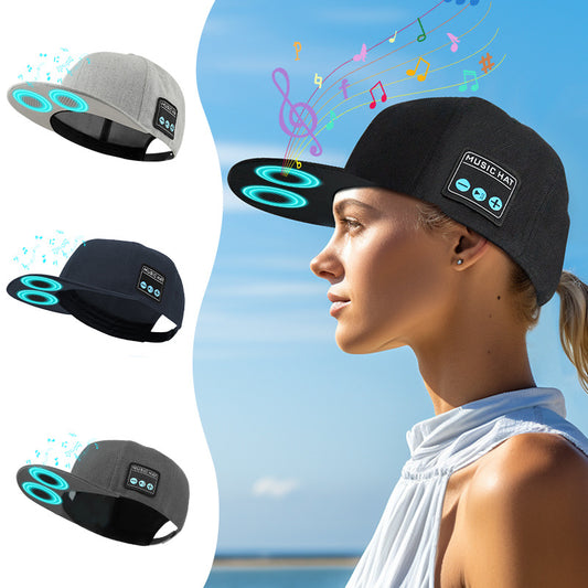 Wireless audio cap, blue 5.4, dual speakers, outdoor music playing baseball cap