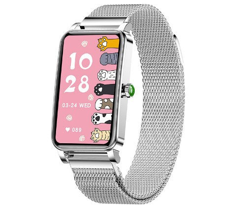 The ZX19 Lady artwatch offers multi-mode protection for heart rate, blood pressure, blood oxygen, and menstrual period reminders