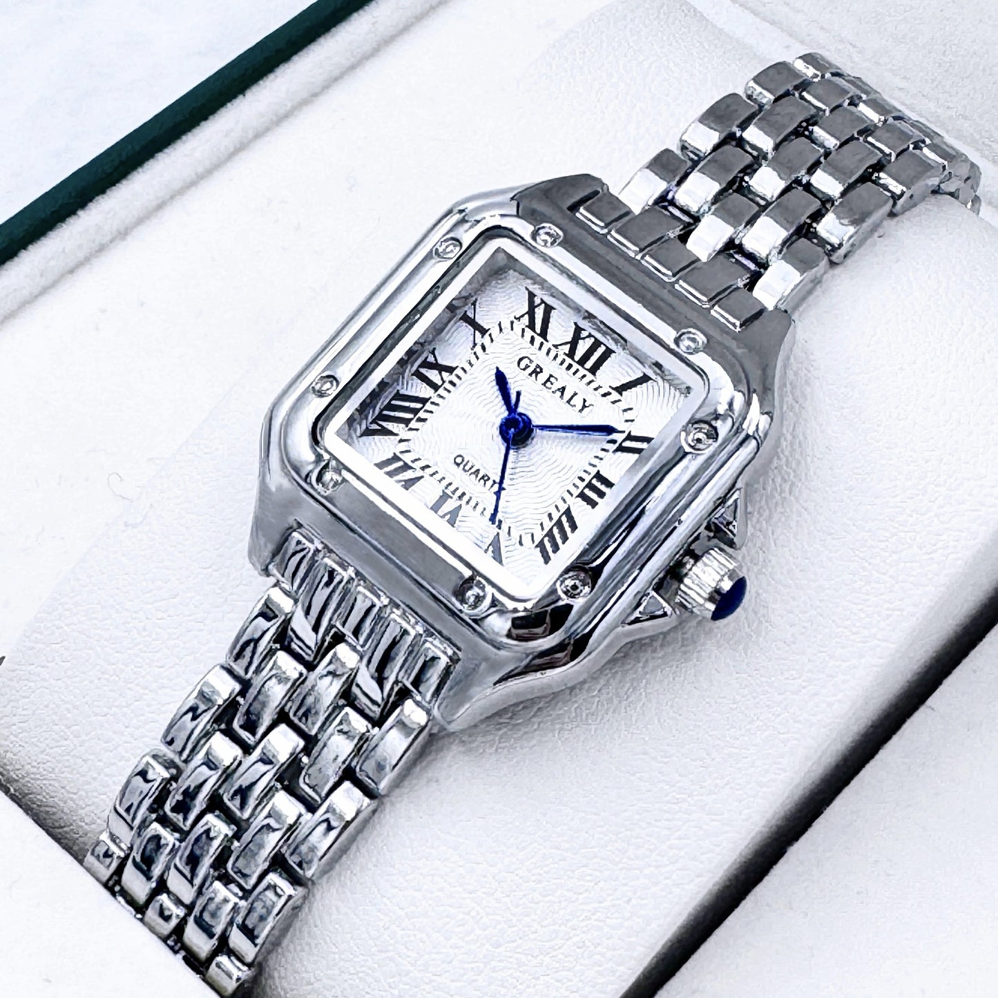 square watch for women, retro classic ladies' wristwatch, fashionable quartz watch