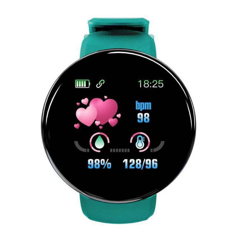 D18S Round Screen art bracelet, color screen, blue watch, step counting, sleep monitoring, heart rate, sports bracelet