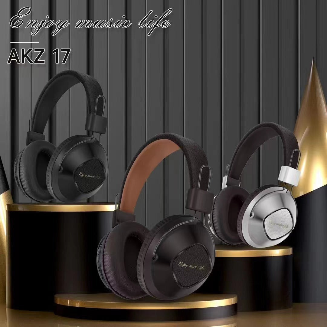 AKZ17 new retro foldable wireless blue headphones trend student headsets distribution
