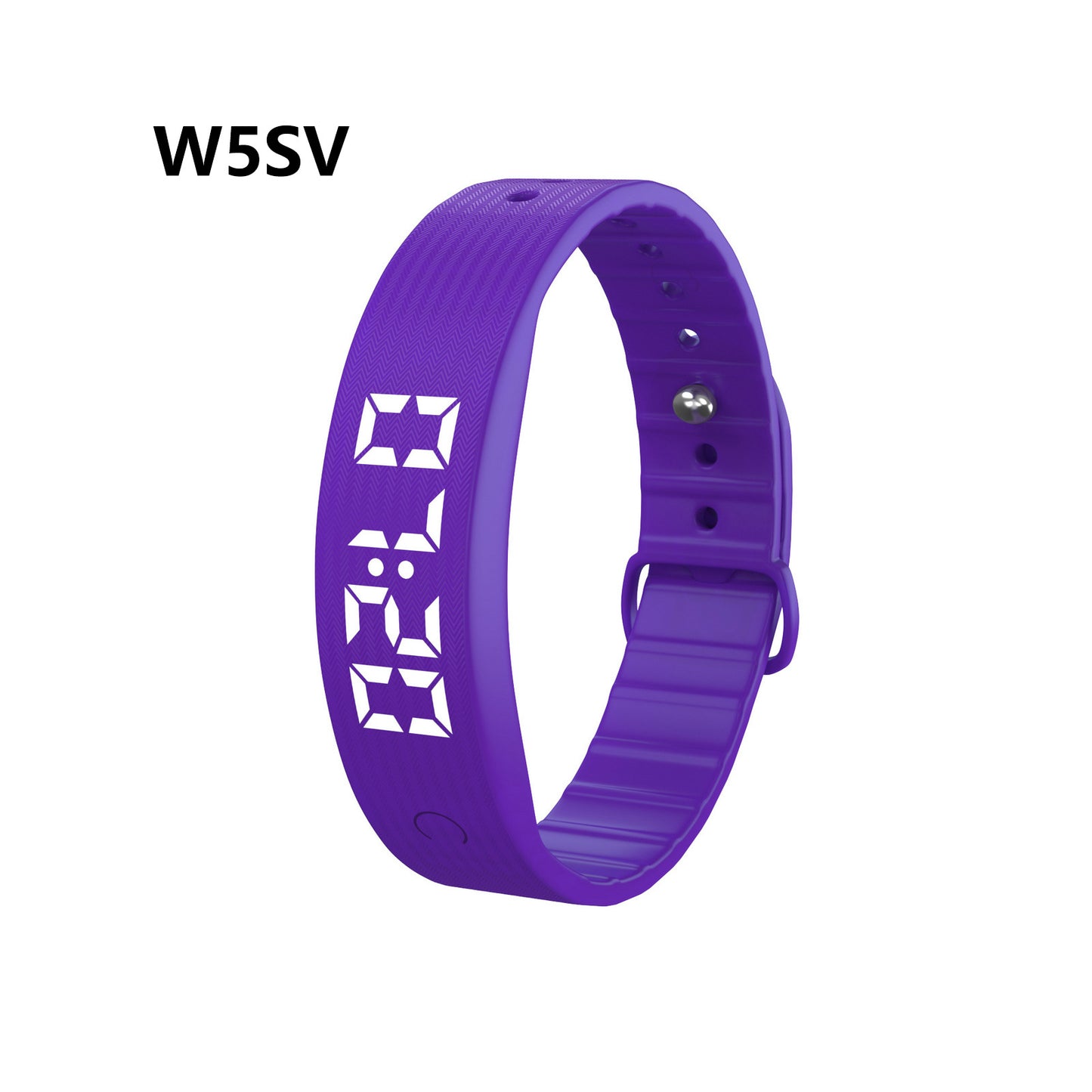 Vibrating alarm clock, countdown timer, stopwatch, sleep monitoring, step-counting, rechargeable, eco-friendly silicone wristband W5SV