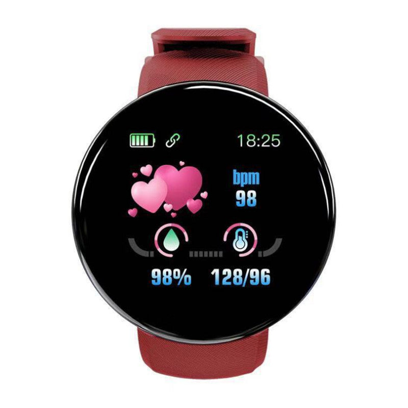 D18S Round Screen art bracelet, color screen, blue watch, step counting, sleep monitoring, heart rate, sports bracelet