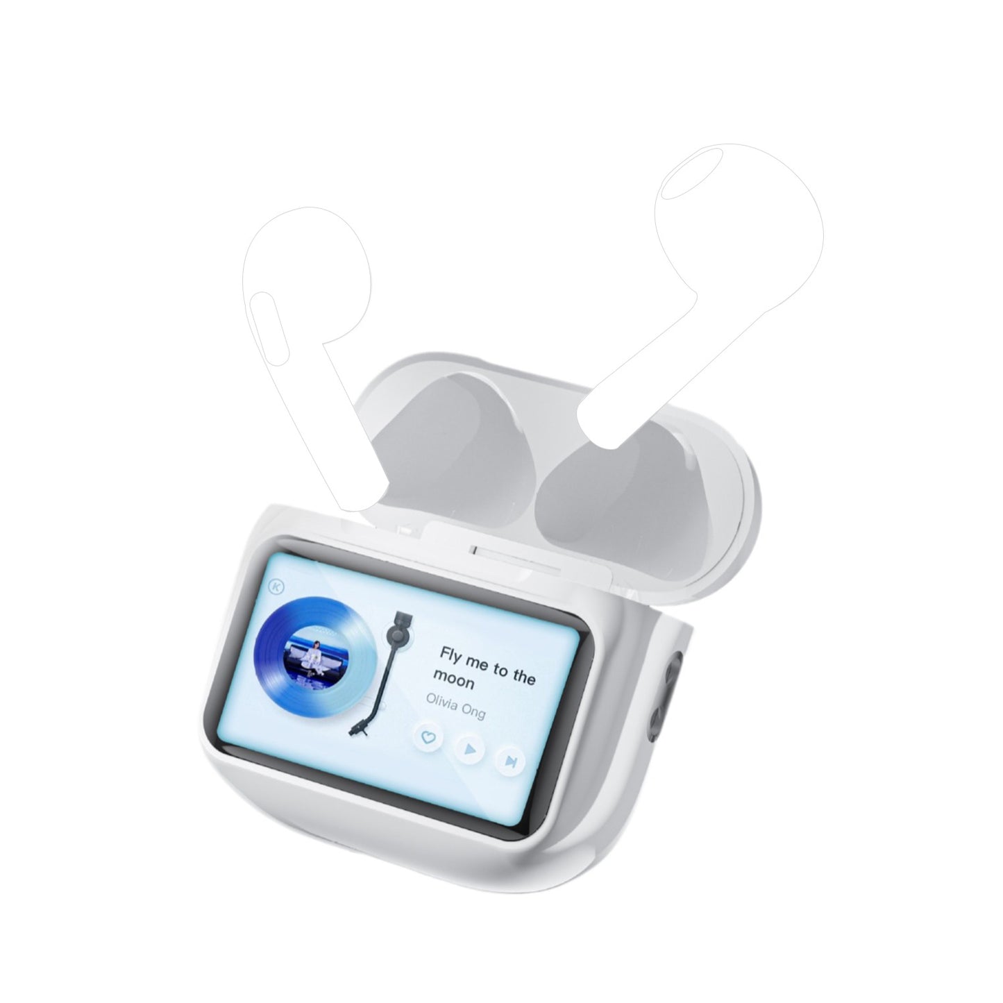 A11pro blue earphones, art touch control, large screen, long battery life, in-ear noise-cancelling wireless earphones