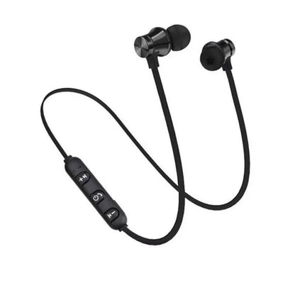 XT11 wireless blue headphones, dual-ear in-ear stereo, neck-hanging and suction universal