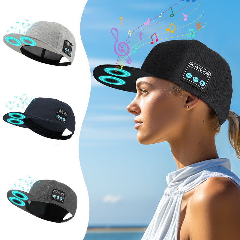 Wireless audio cap, blue 5.4, dual speakers, outdoor music playing baseball cap