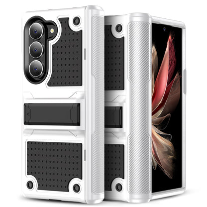 For  zflod6 phone case zflod5 Elegant zflip5/4 color contrast 2-in-1 anti-fall case tide