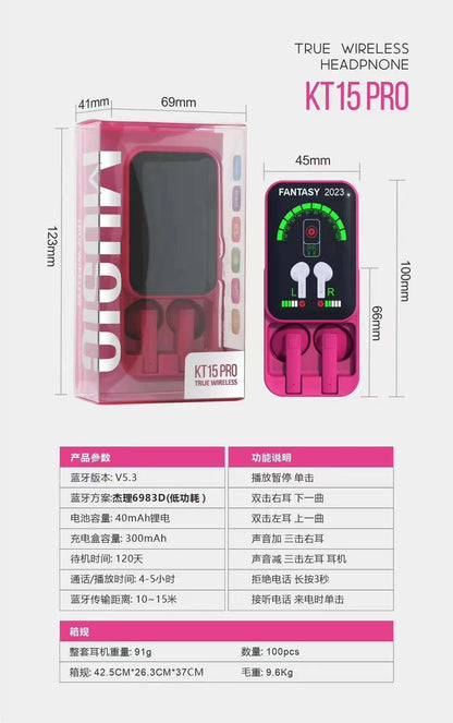 Heart TWS Bluetooth Earphones