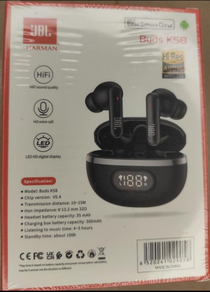 JBL Buds K58 – Wireless Earbuds with Immersive Bass