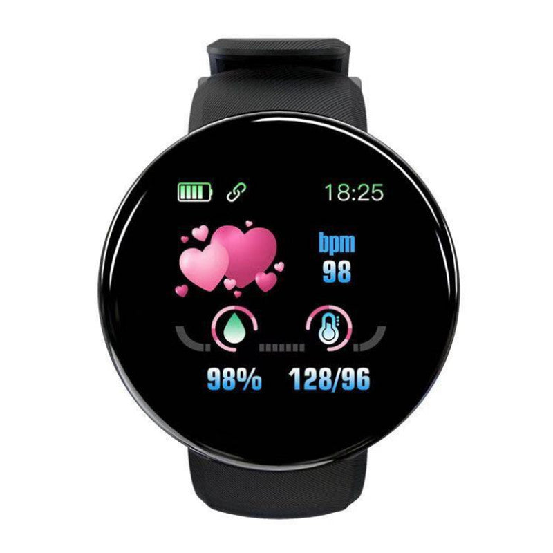 D18S Round Screen art bracelet, color screen, blue watch, step counting, sleep monitoring, heart rate, sports bracelet